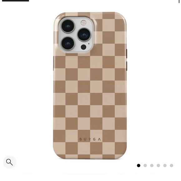 Burga Checkered Phone Case - Brown and White (MagSafe)(13 Pro Max) - Picture 3 of 5